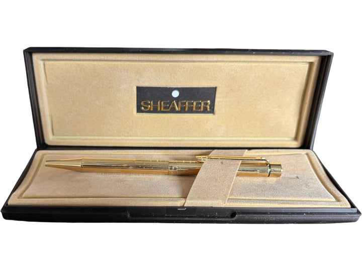 Sheaffer Gold Fountain Pen with Case Elegant Design Collectable Writing Instrume - Think Vintage ltd