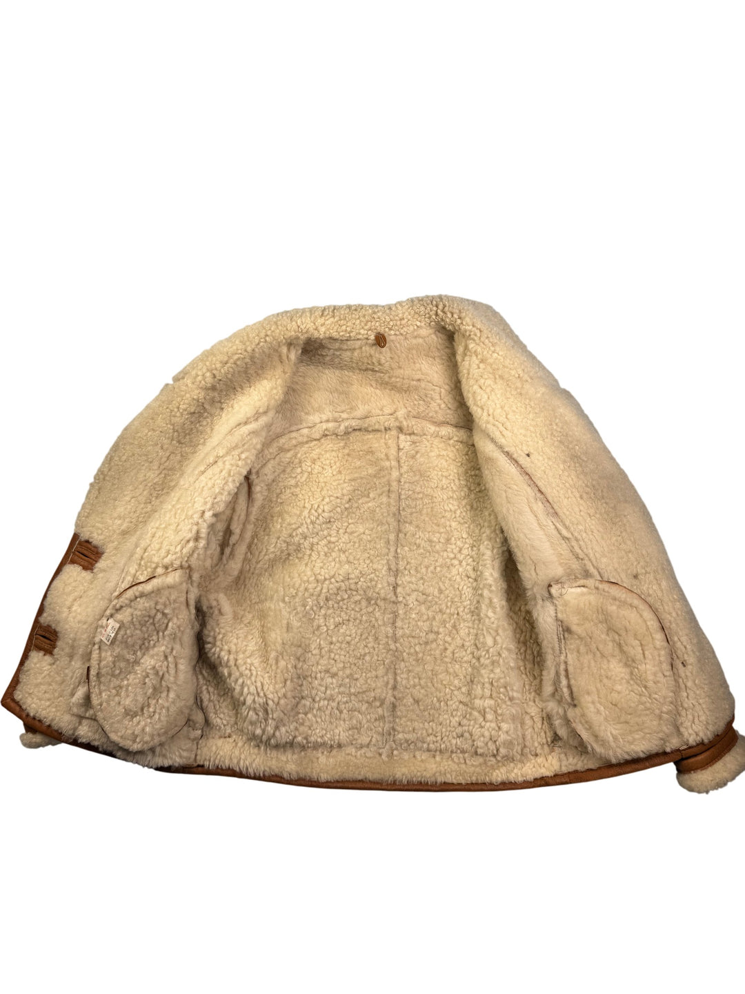 Sheepskin Aviator Jacket - M - Think Vintage