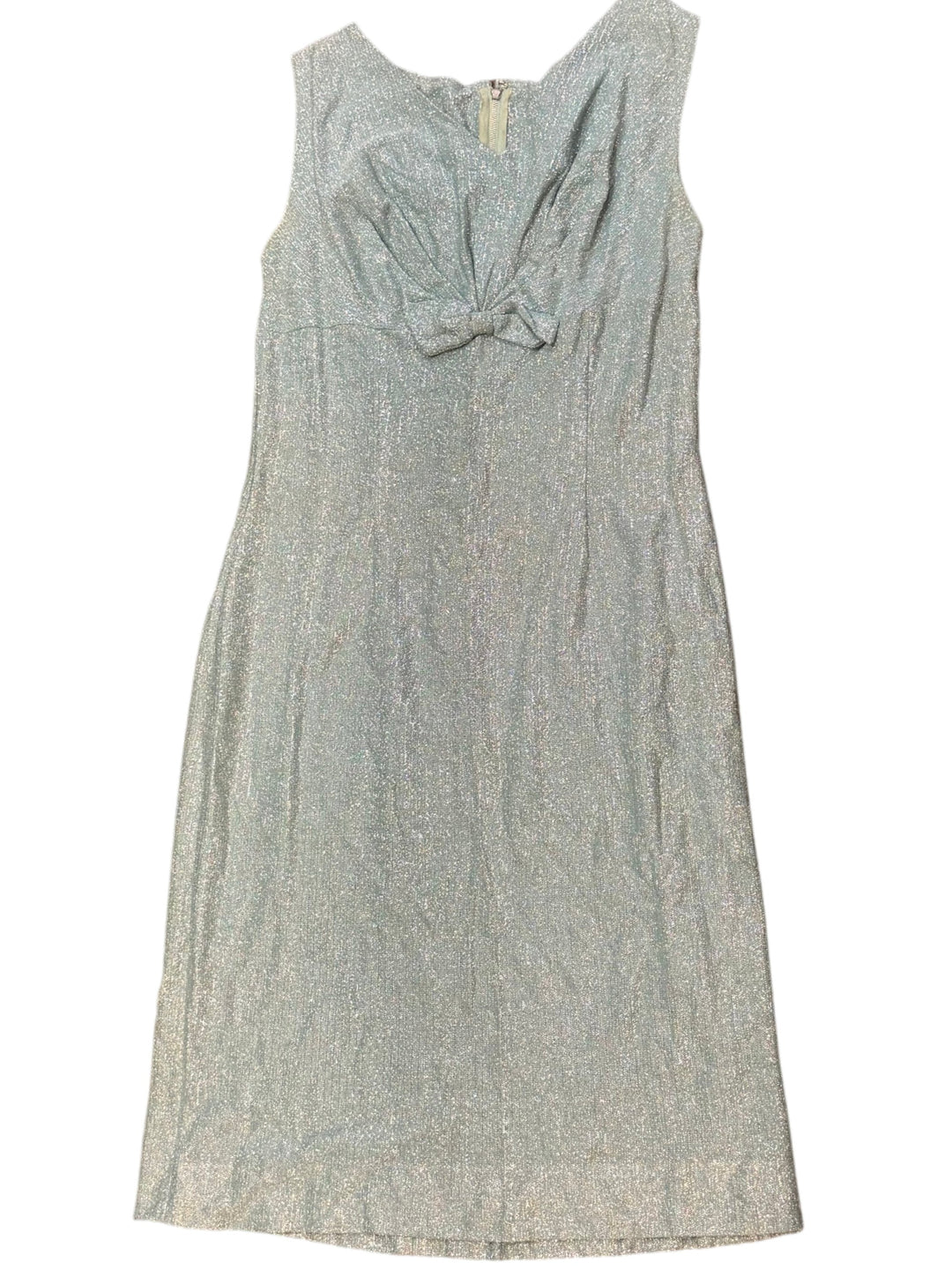 Shimmering Sleeveless Bow Detail Dress - S - Think Vintage