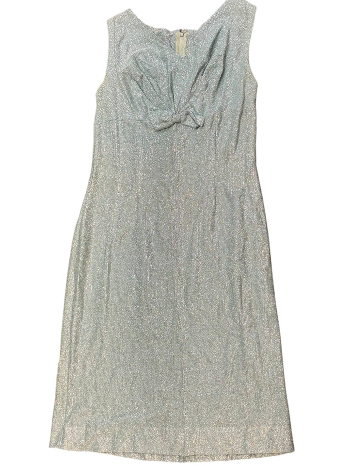 Shimmering Sleeveless Bow Detail Dress - S - Think Vintage