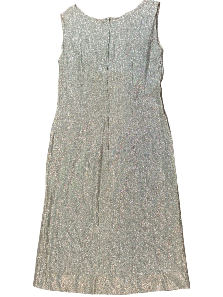 Shimmering Sleeveless Bow Detail Dress - S - Think Vintage