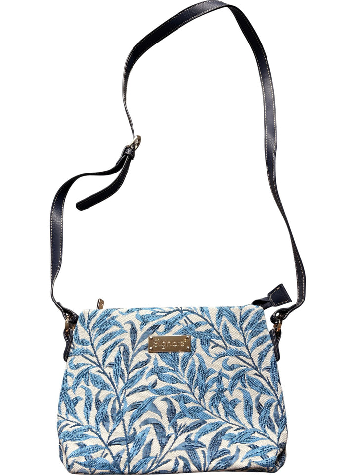 Signare Blue Leaf Pattern Cross Body Bag
