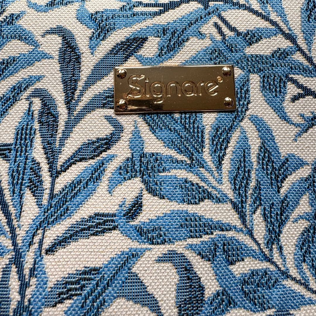 Signare Blue Leaf Pattern Cross Body Bag