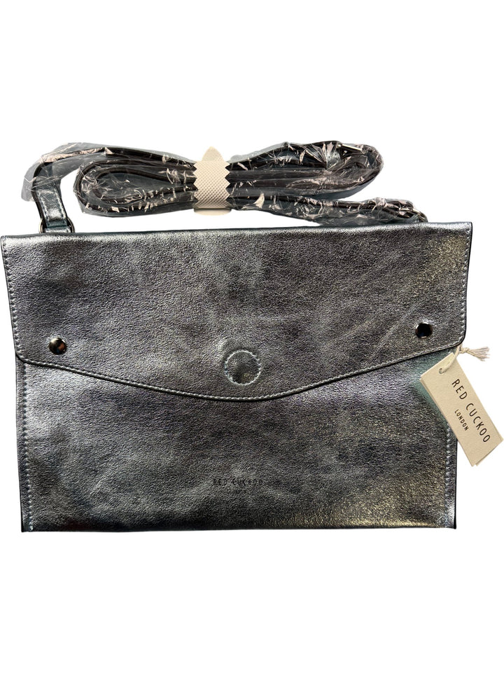 Silver Red Cuckoo Clutch Bag - Think Vintage ltd