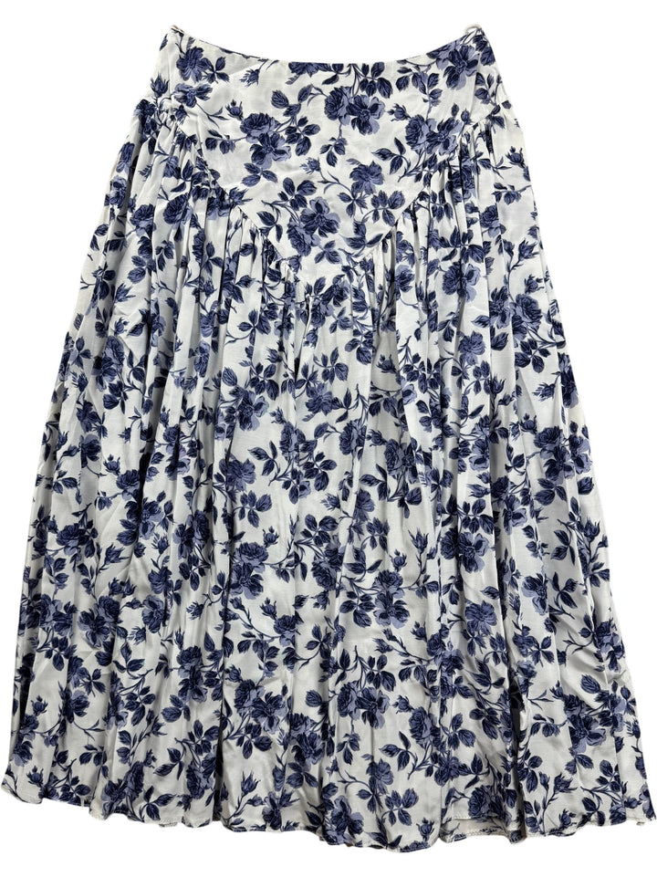 Simon Jeffrey Floral Print Maxi Skirt - W27 - Think Vintage ltd