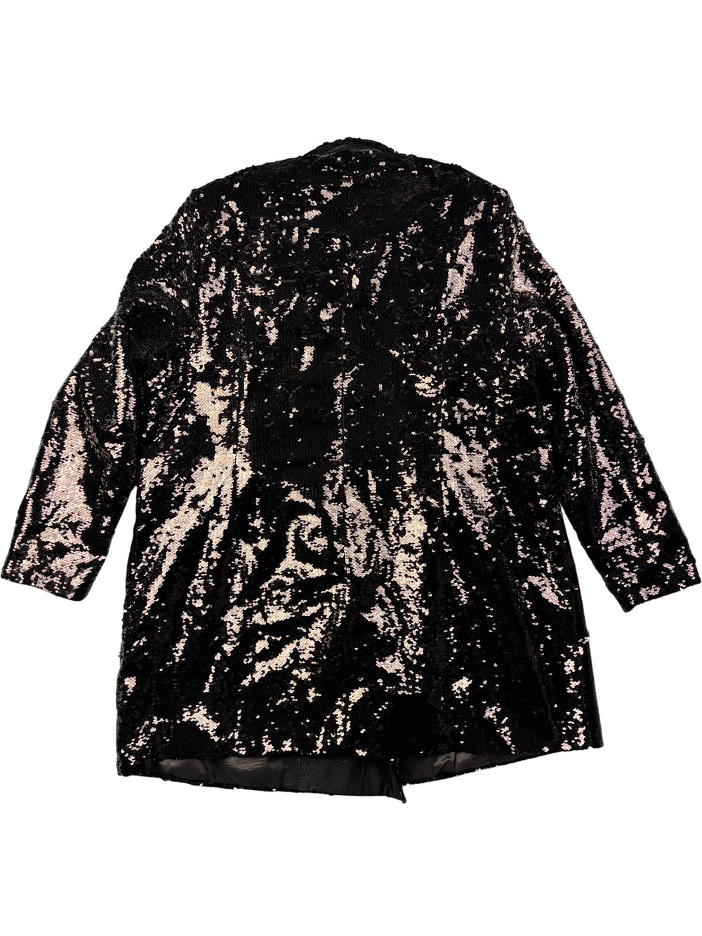 Simply Be Black Sequin Coat - XL - Think Vintage ltd