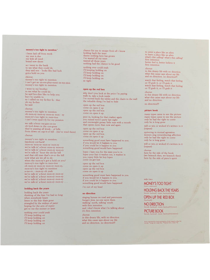 Simply Red Picture Book LP Album - Think Vintage