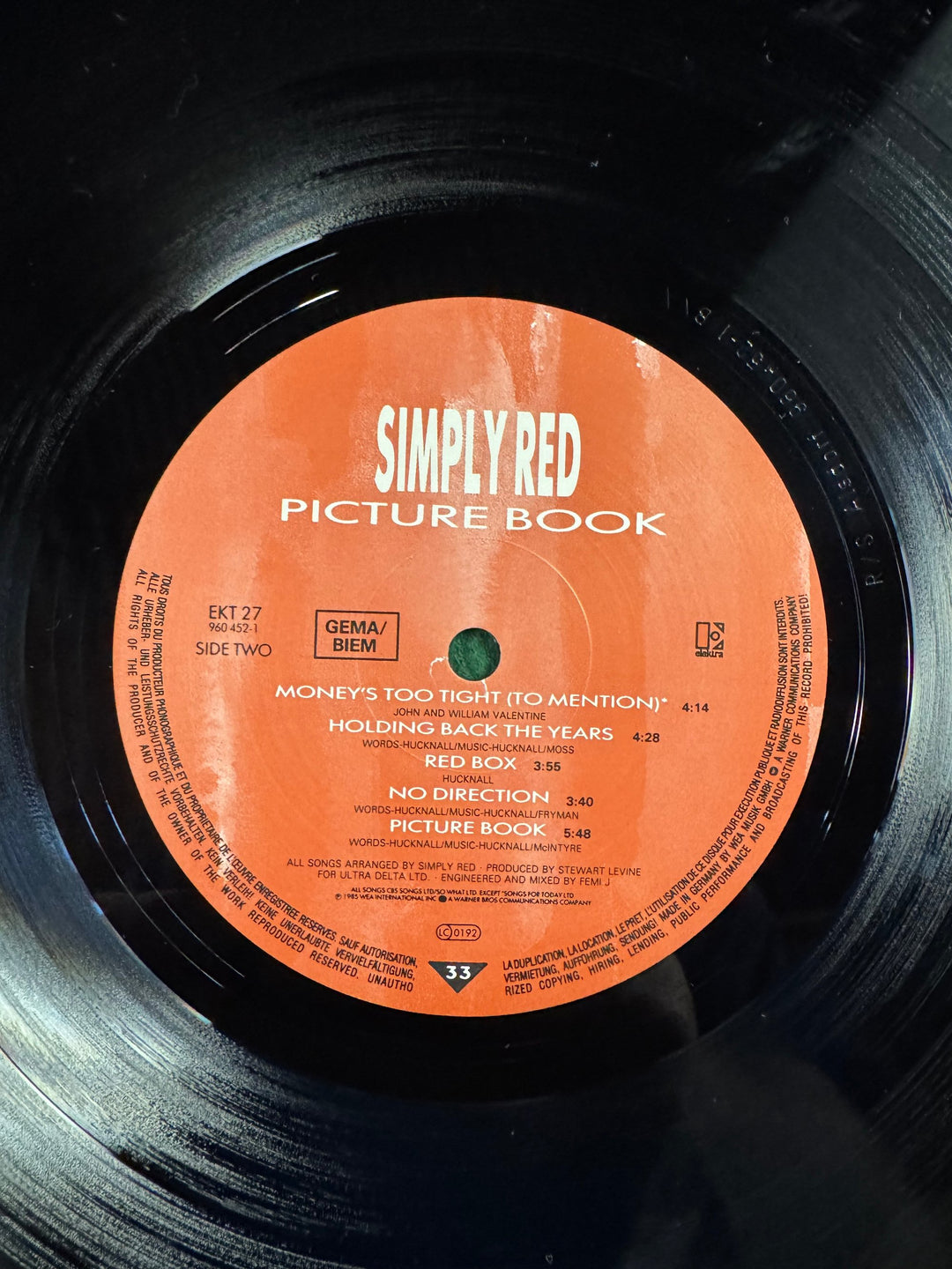 Simply Red Picture Book LP Album - Think Vintage