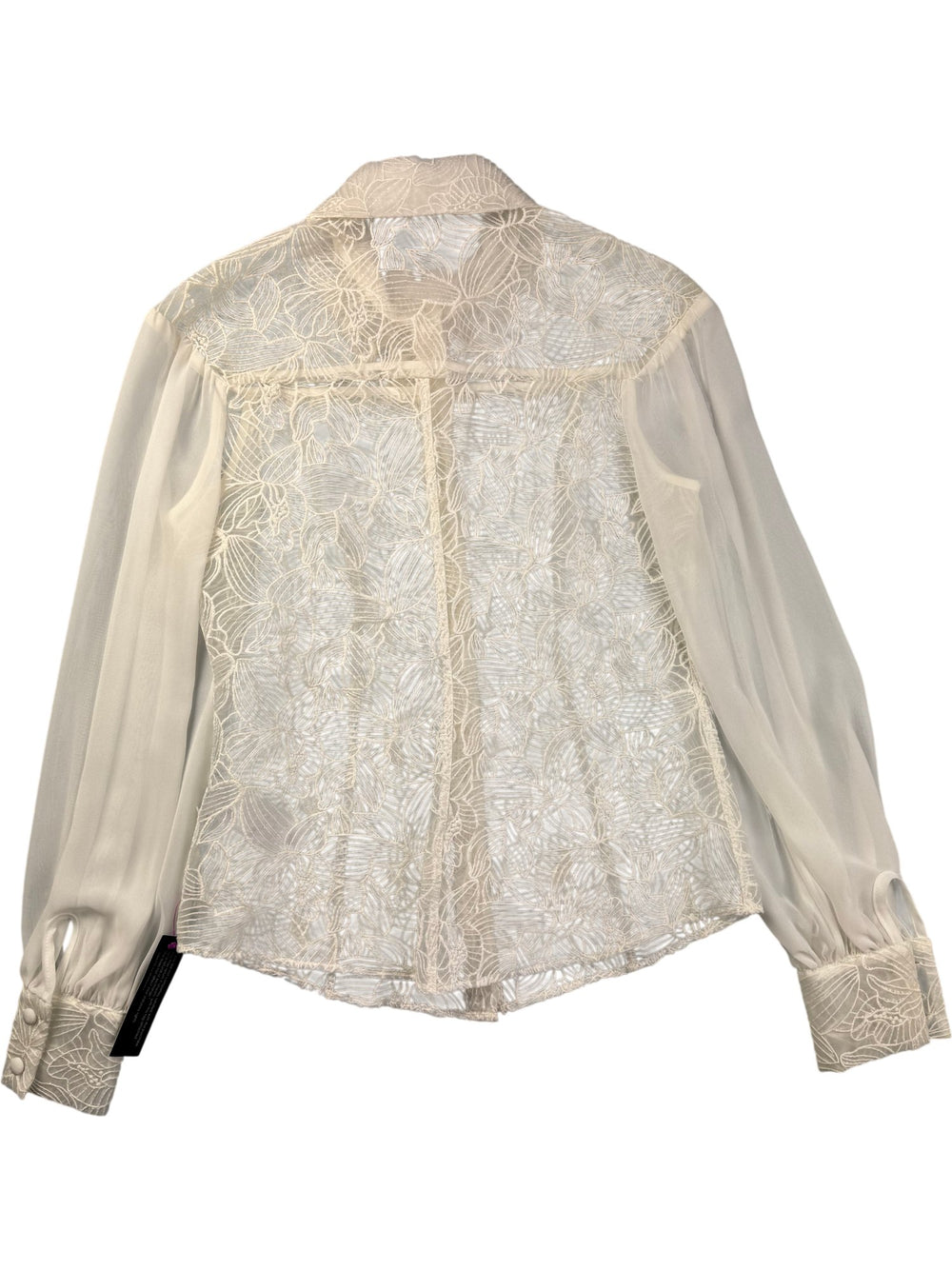 Siren By Giles Embroidered Ivory Blouse - S - Think Vintage ltd