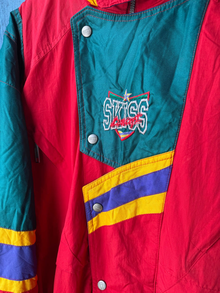 Ski Suit Colourful Design - L - Think Vintage ltd