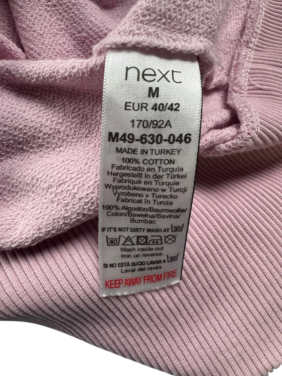 Smiley World Pink Crop Hoodie - M - Think Vintage