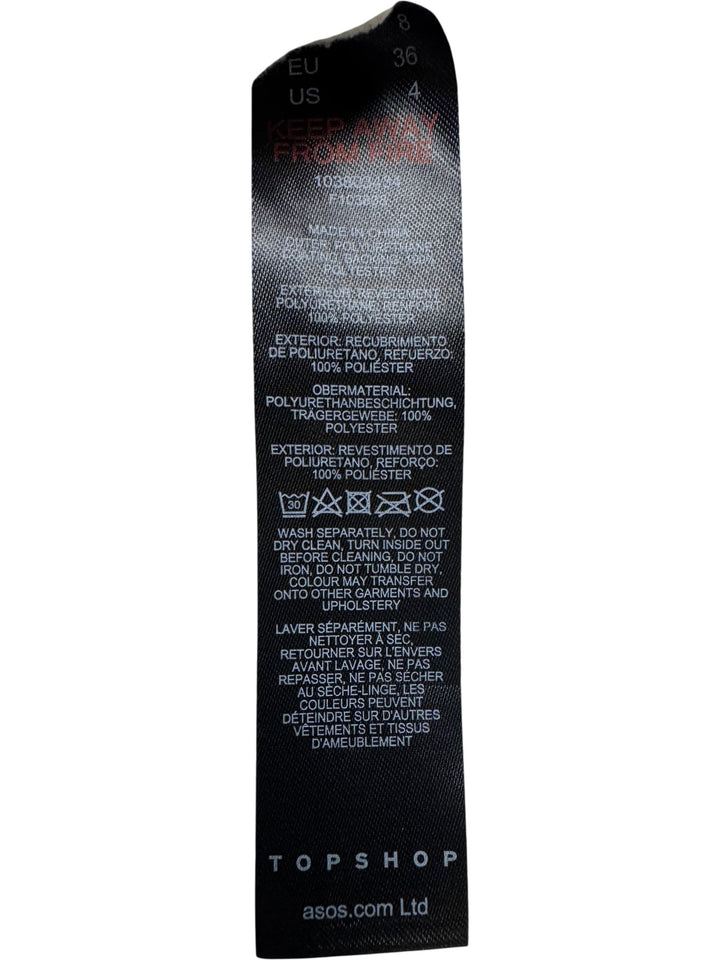 Snake Print Mini Skirt - S - Think Vintage