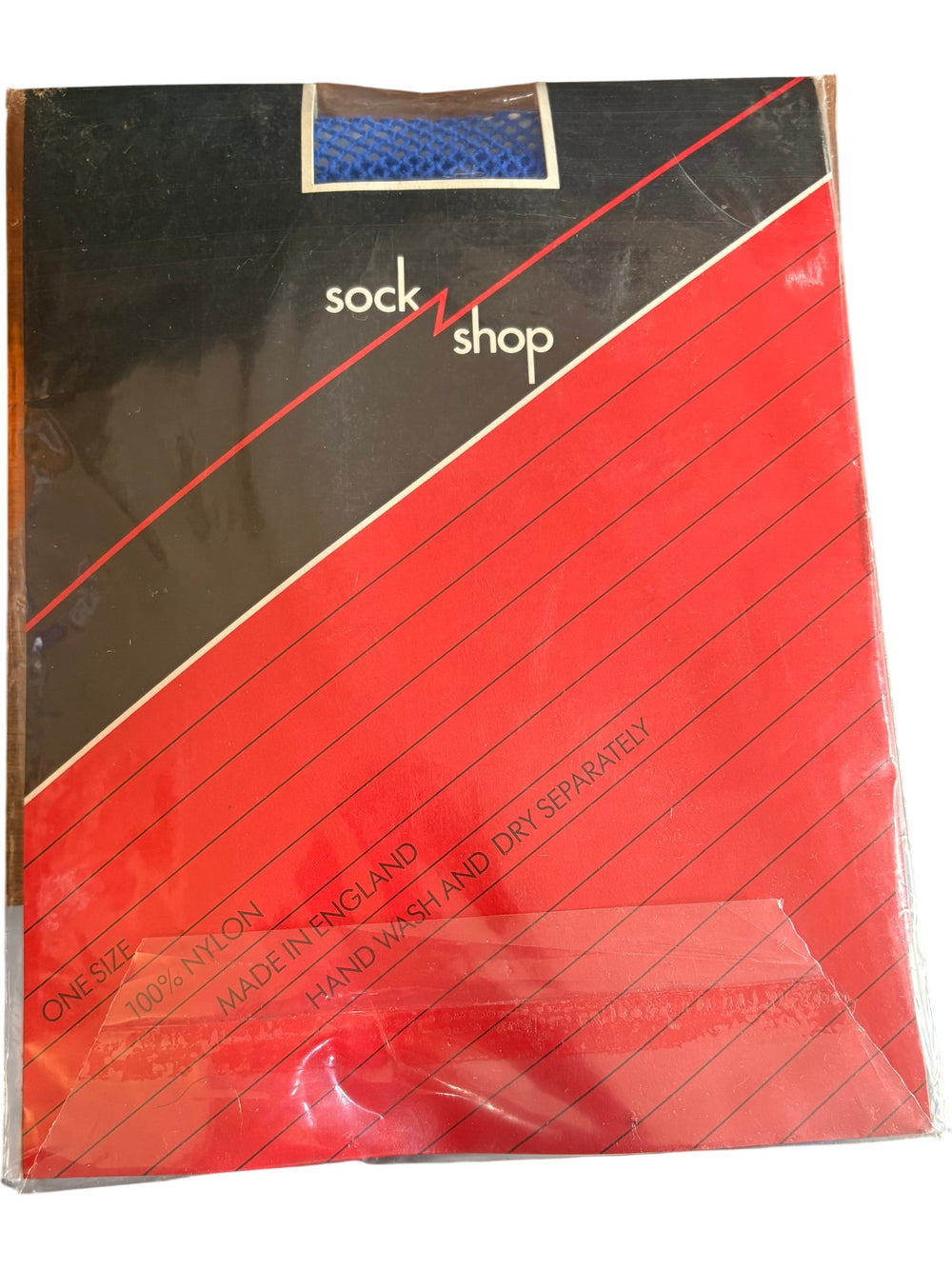 Sock Shop Blue Fishnet Tights - Think Vintage ltd