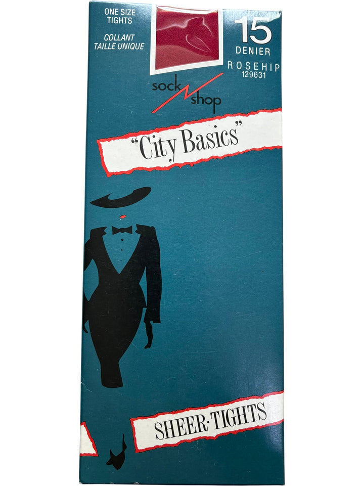 Sock Shop City Basics Sheer Tights Rosehip - Think Vintage ltd