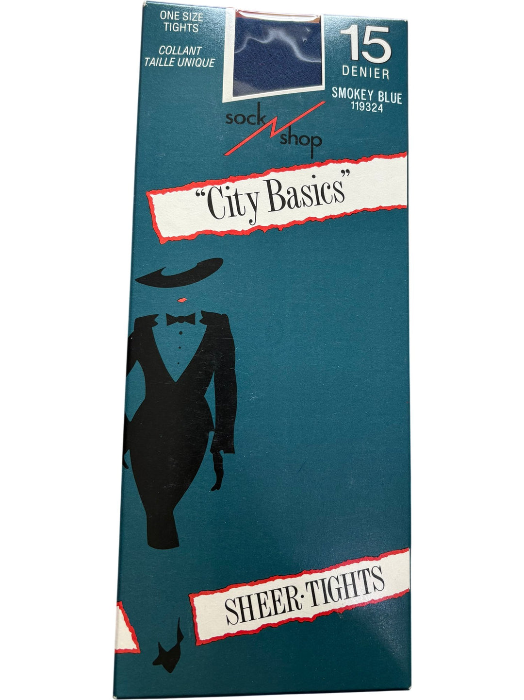 Sock Shop Smokey Blue 15 Denier Tights - Think Vintage ltd