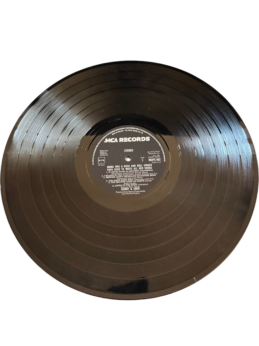 Sonny and Cher Rock and Roll Singer Vinyl - Fair - Think Vintage ltd