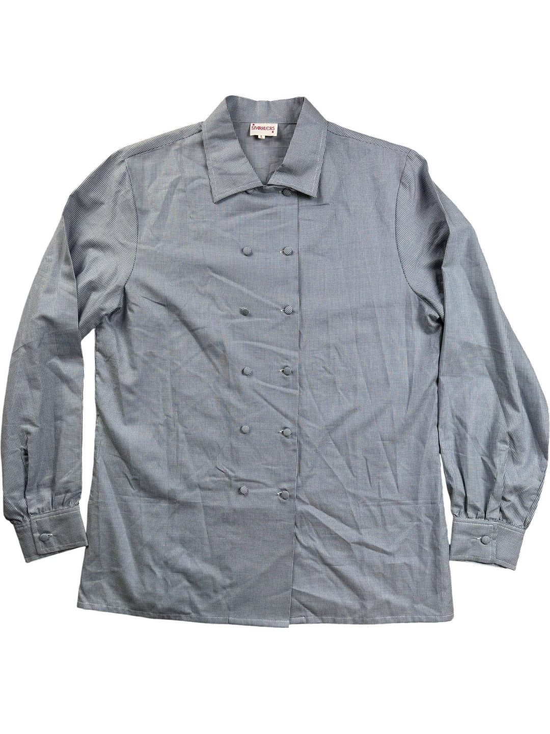 Sparklers Double Breasted Checkered Chef Jacket - S - Think Vintage ltd