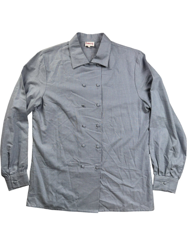 Sparklers Double Breasted Checkered Chef Jacket - S - Think Vintage ltd