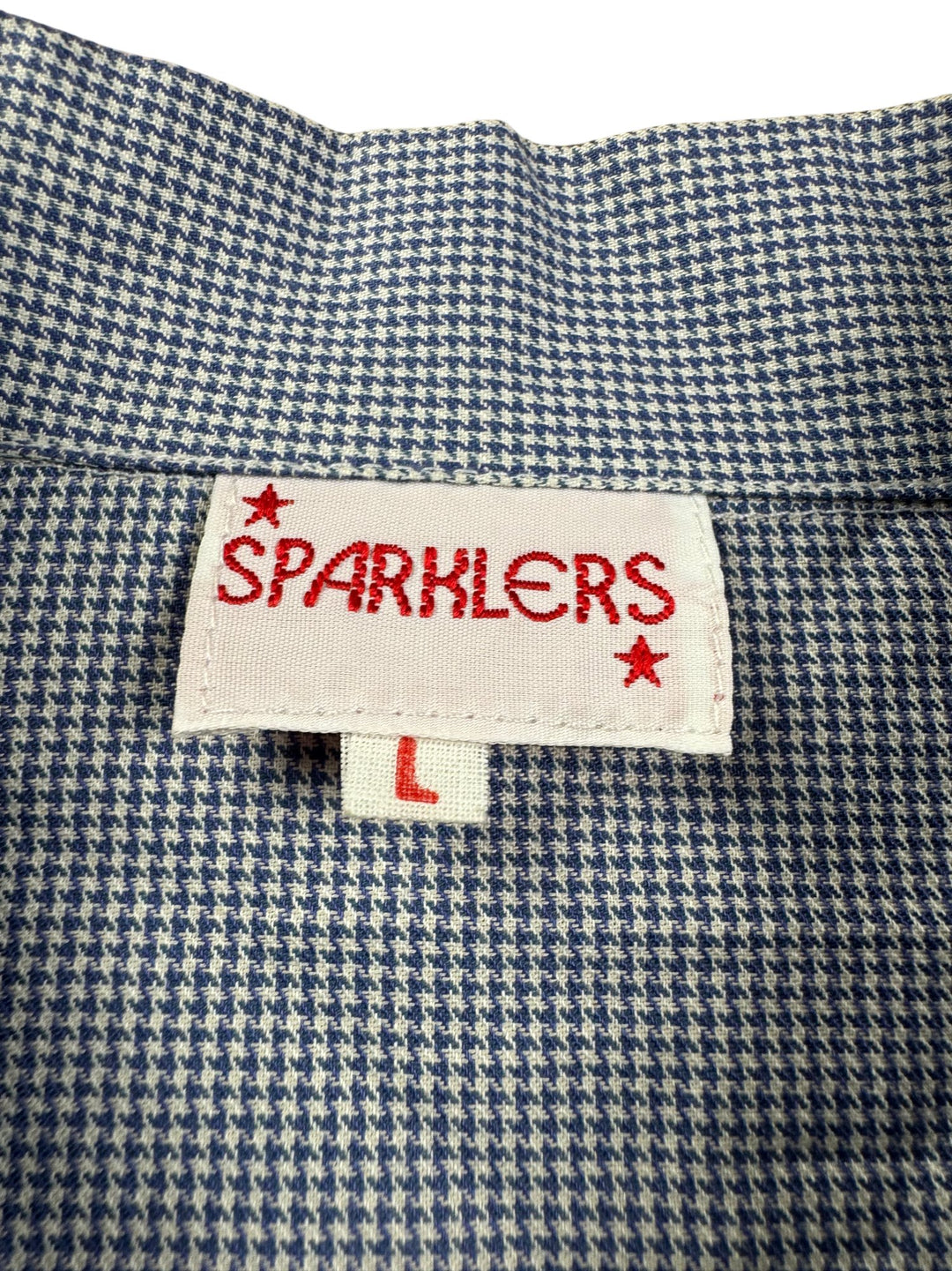 Sparklers Double Breasted Checkered Chef Jacket - S - Think Vintage ltd
