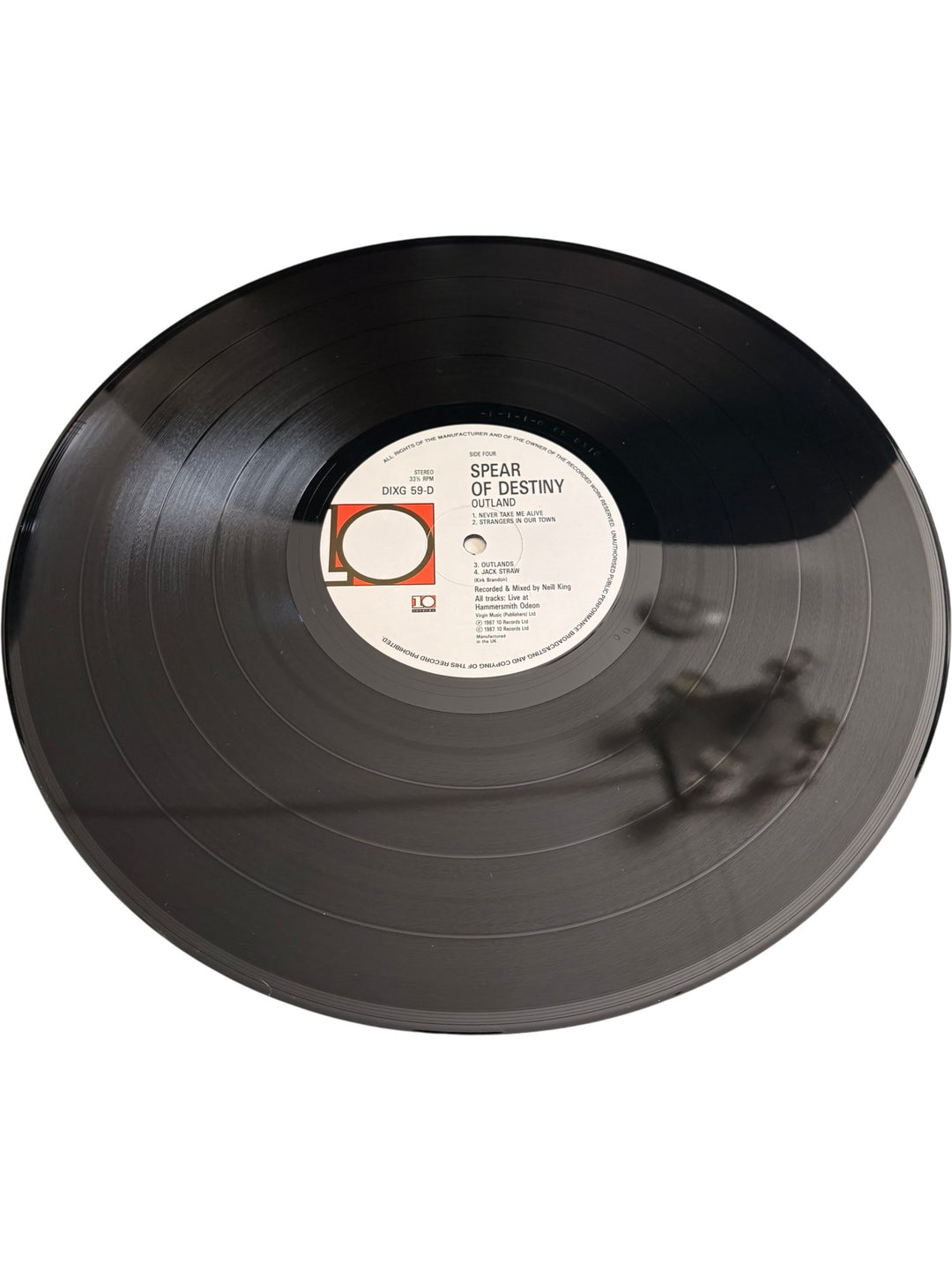 Spear Of Destiny Outland Limited Edition Vinyl - Fair - Think Vintage ltd