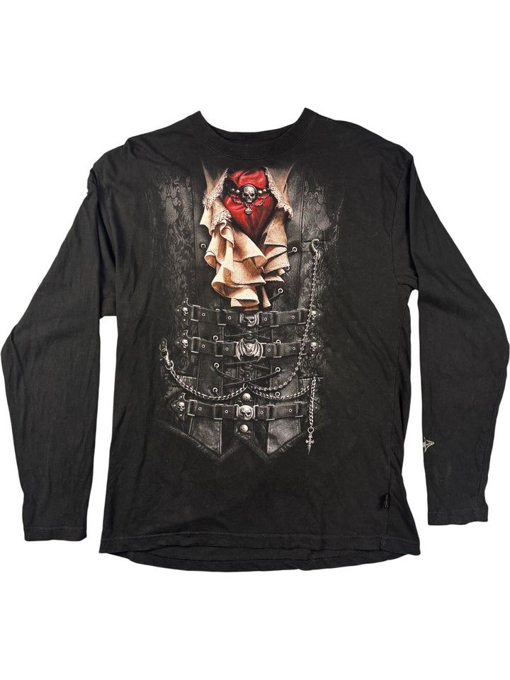 Spiral Gothic Long Sleeve T-Shirt - XXL - Think Vintage Online Ltd