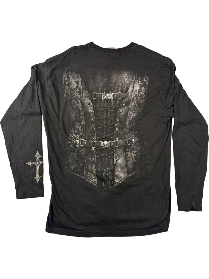Spiral Gothic Long Sleeve T-Shirt - XXL - Think Vintage Online Ltd