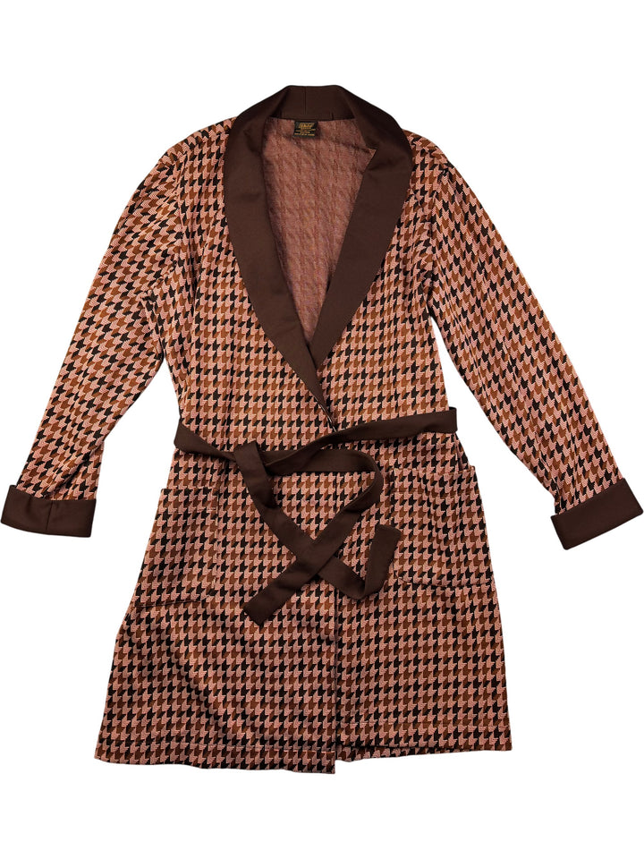 St Michael Brown Houndstooth Nightgown - M