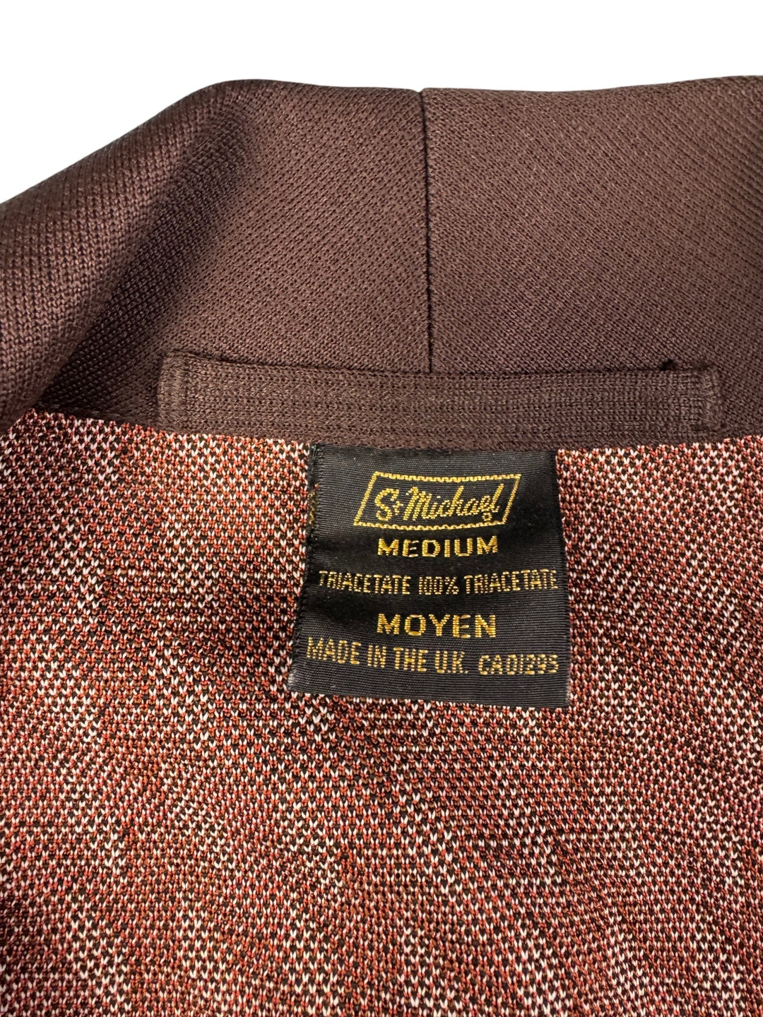 St Michael Brown Houndstooth Nightgown - M - Think Vintage Online Ltd