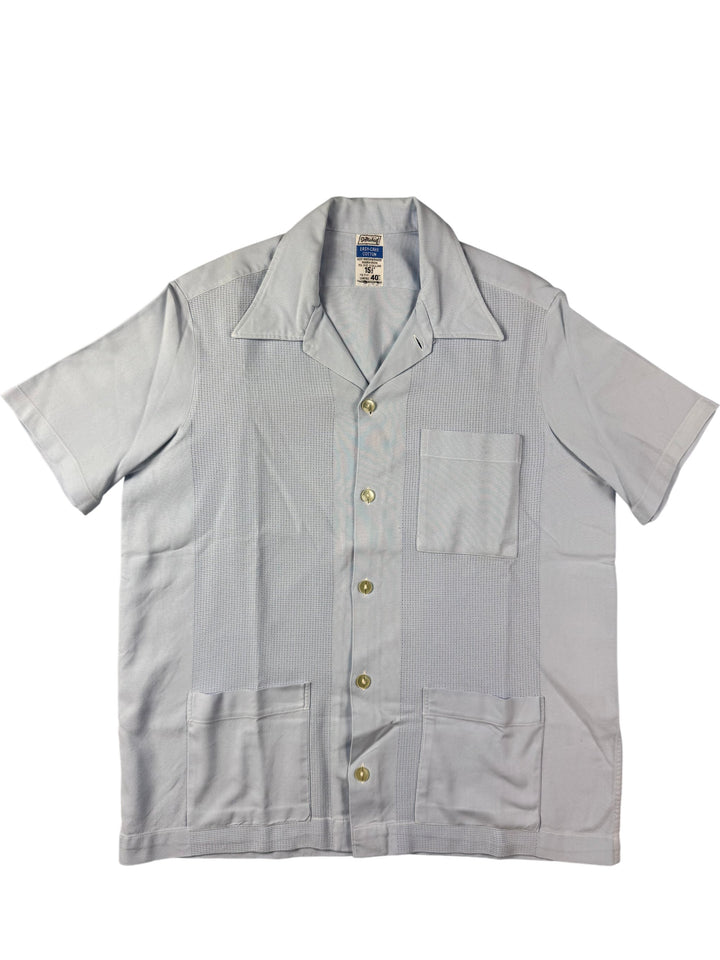 St Michael Easy-Care Cotton Short Sleeve Shirt - M - Think Vintage ltd