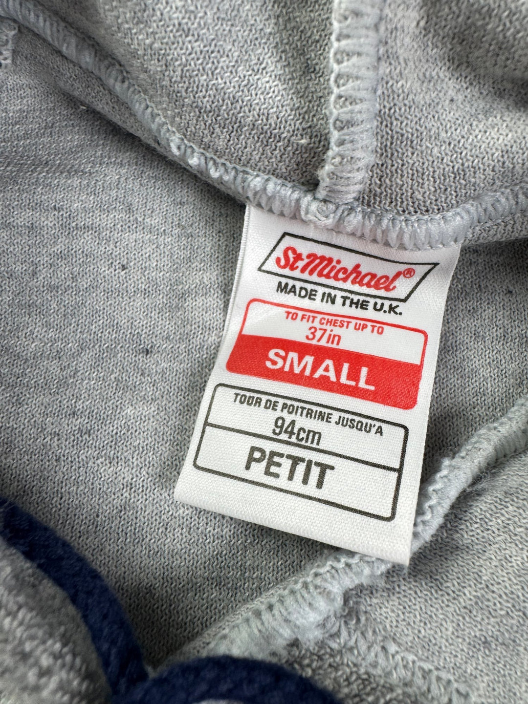 St Michael Grey Hooded Tracksuit - W24-30 - Think Vintage ltd