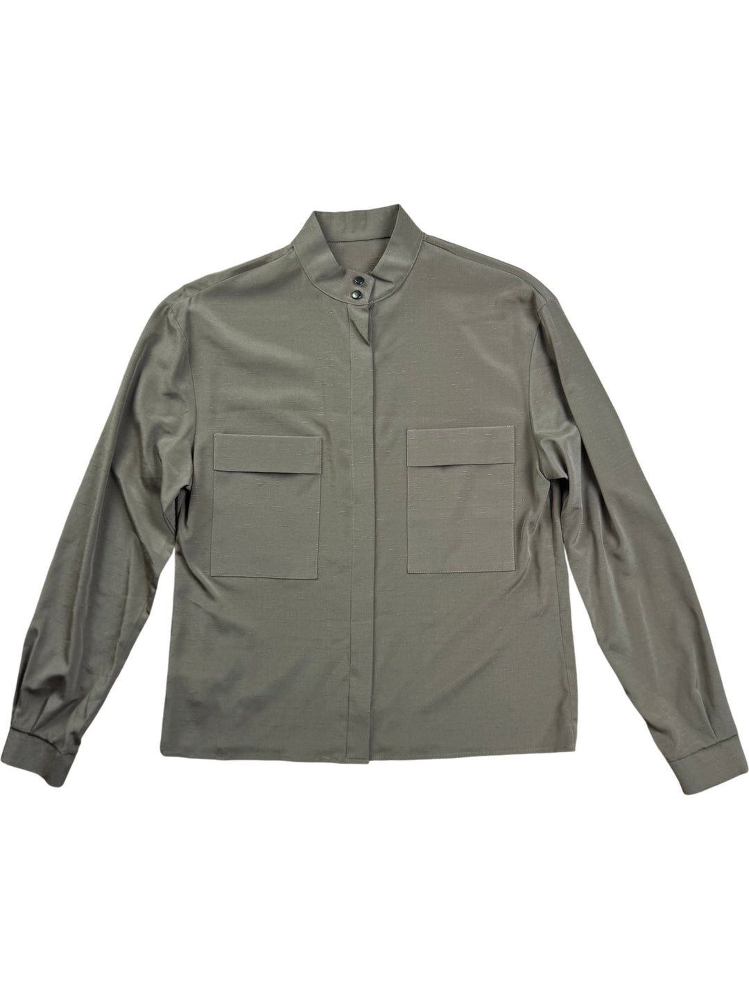 St Michael Long Sleeve Button Up Shirt - M - Think Vintage ltd