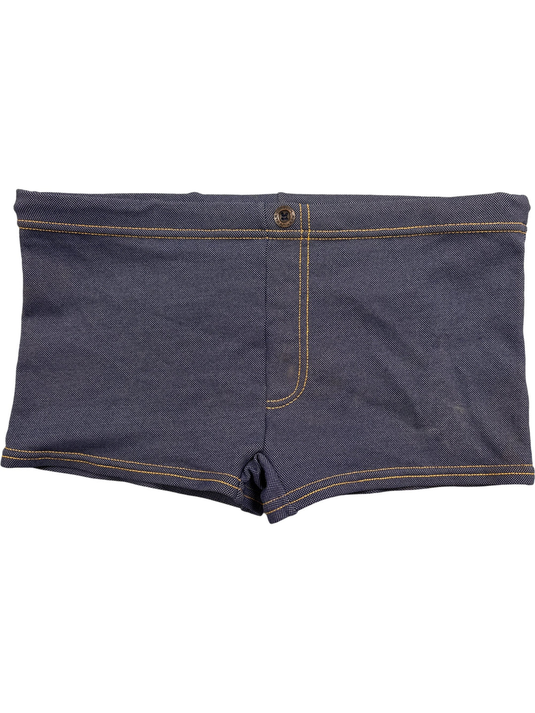 St Michael Nylon Denim Shorts - S - Think Vintage