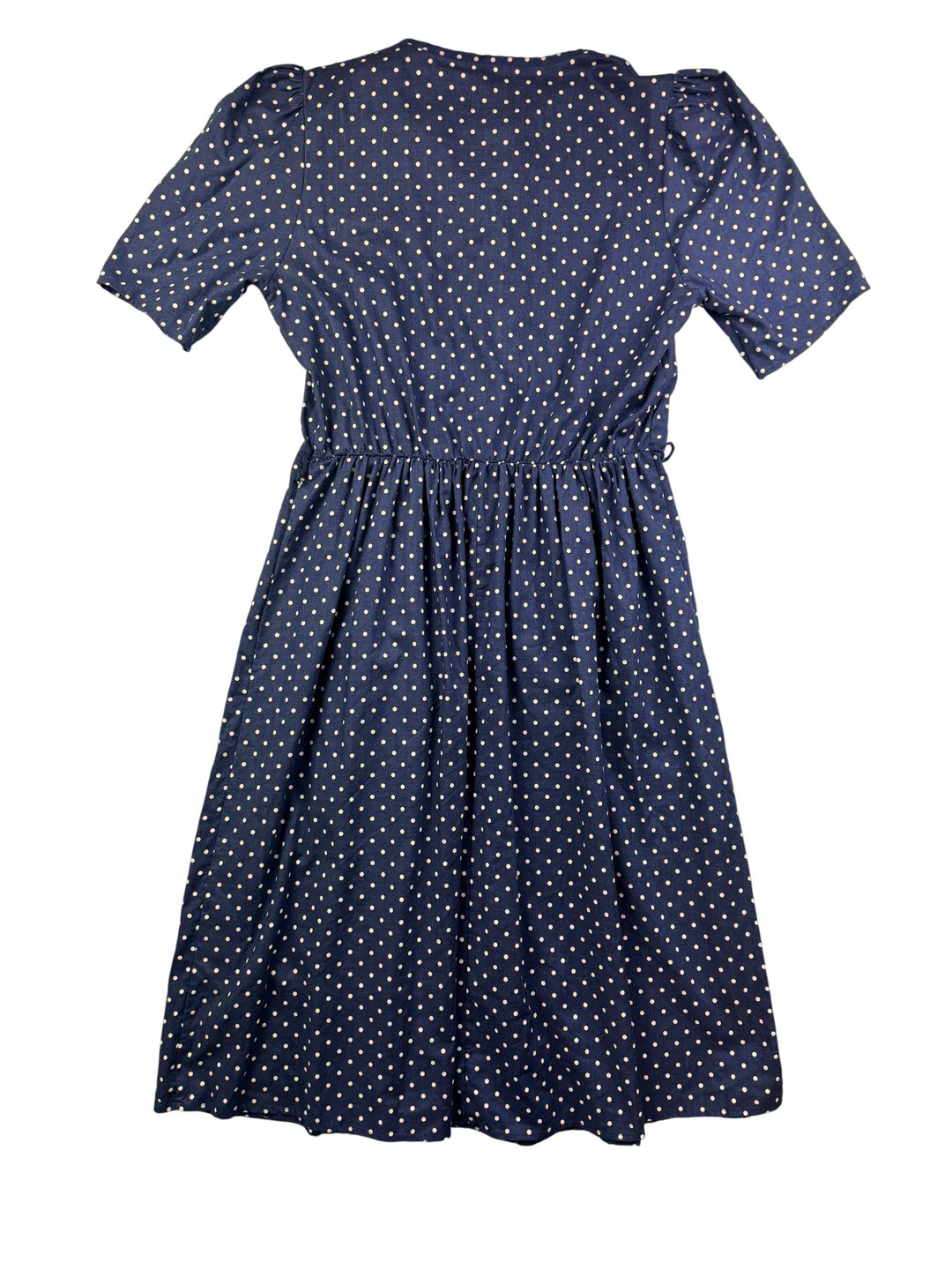 St Michael Polka Dot Button-Up Dress - M - Think Vintage Online Ltd