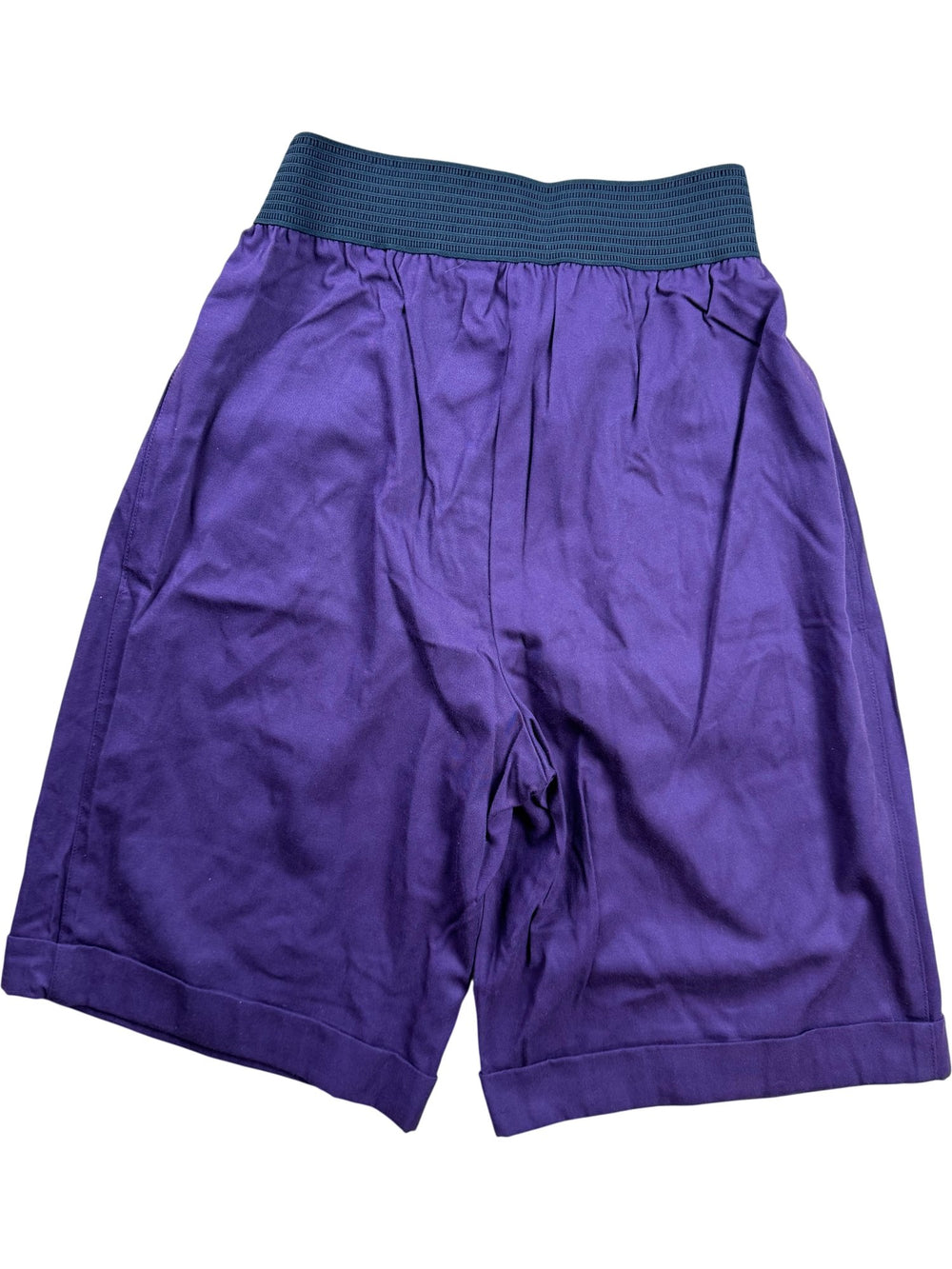 St Michael Purple Pleated Shorts - W26-34 - Think Vintage ltd
