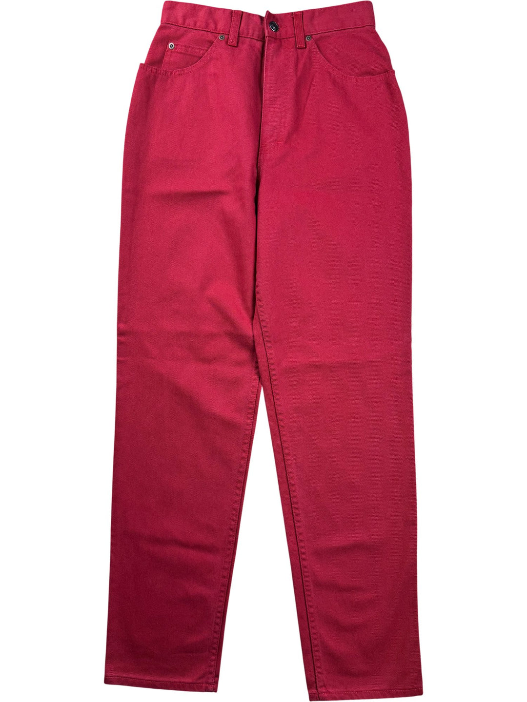 St Michael Red Cotton Jeans - W27 - Think Vintage ltd