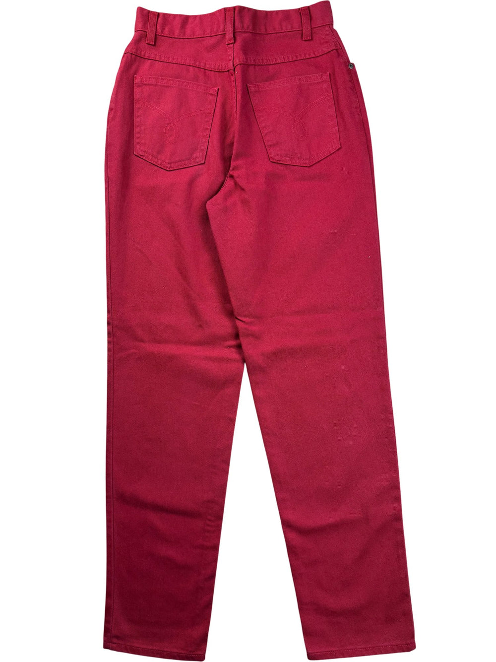 St Michael Red Cotton Jeans - W27 - Think Vintage ltd