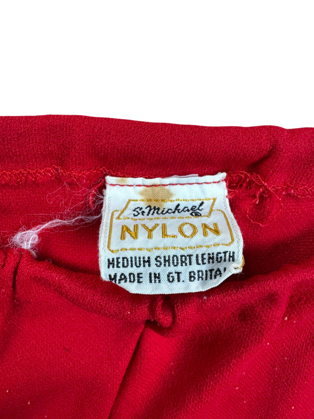 St Michael Red Nylon Women's Underpants - W21 - Think Vintage ltd