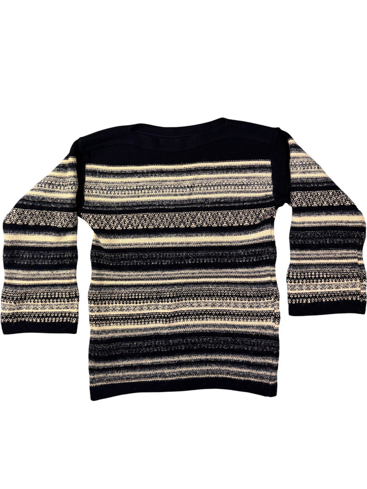 St Michael Striped Long Sleeve Sweater - Think Vintage