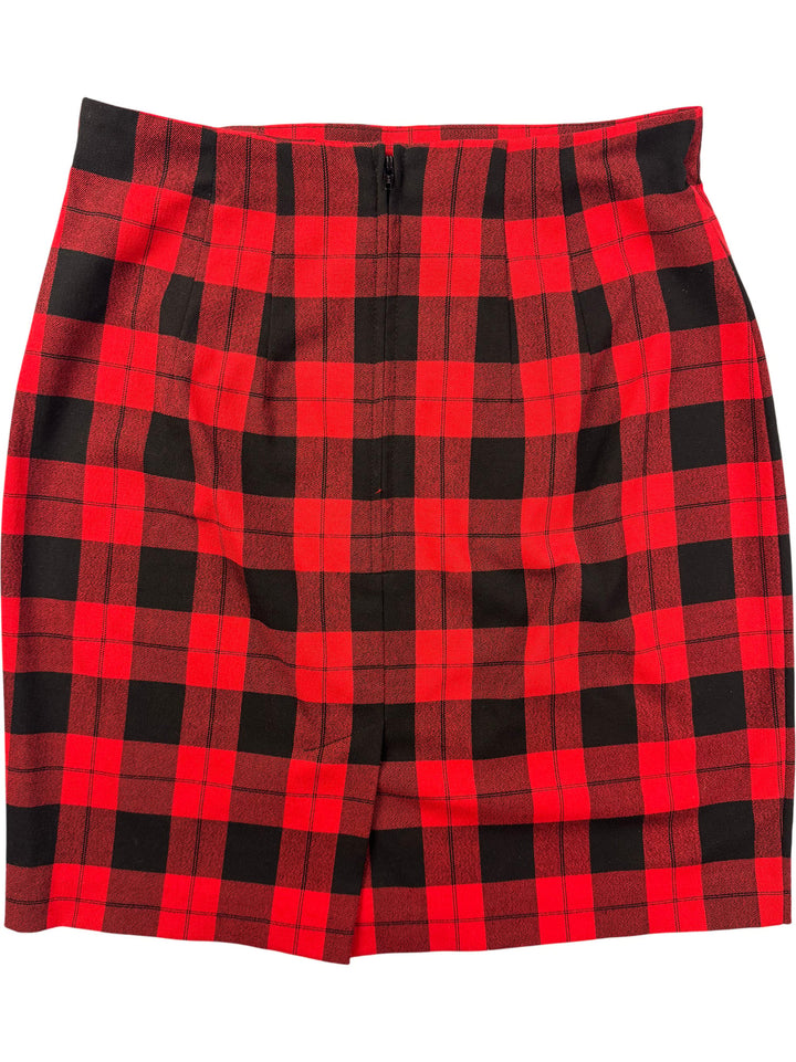 St Michael Tartan Checkered Skirt - W28 - Think Vintage ltd