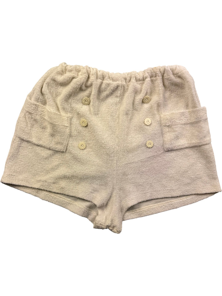 St Michael Terry Cloth Buttoned Shorts - W26-W30 - Think Vintage ltd