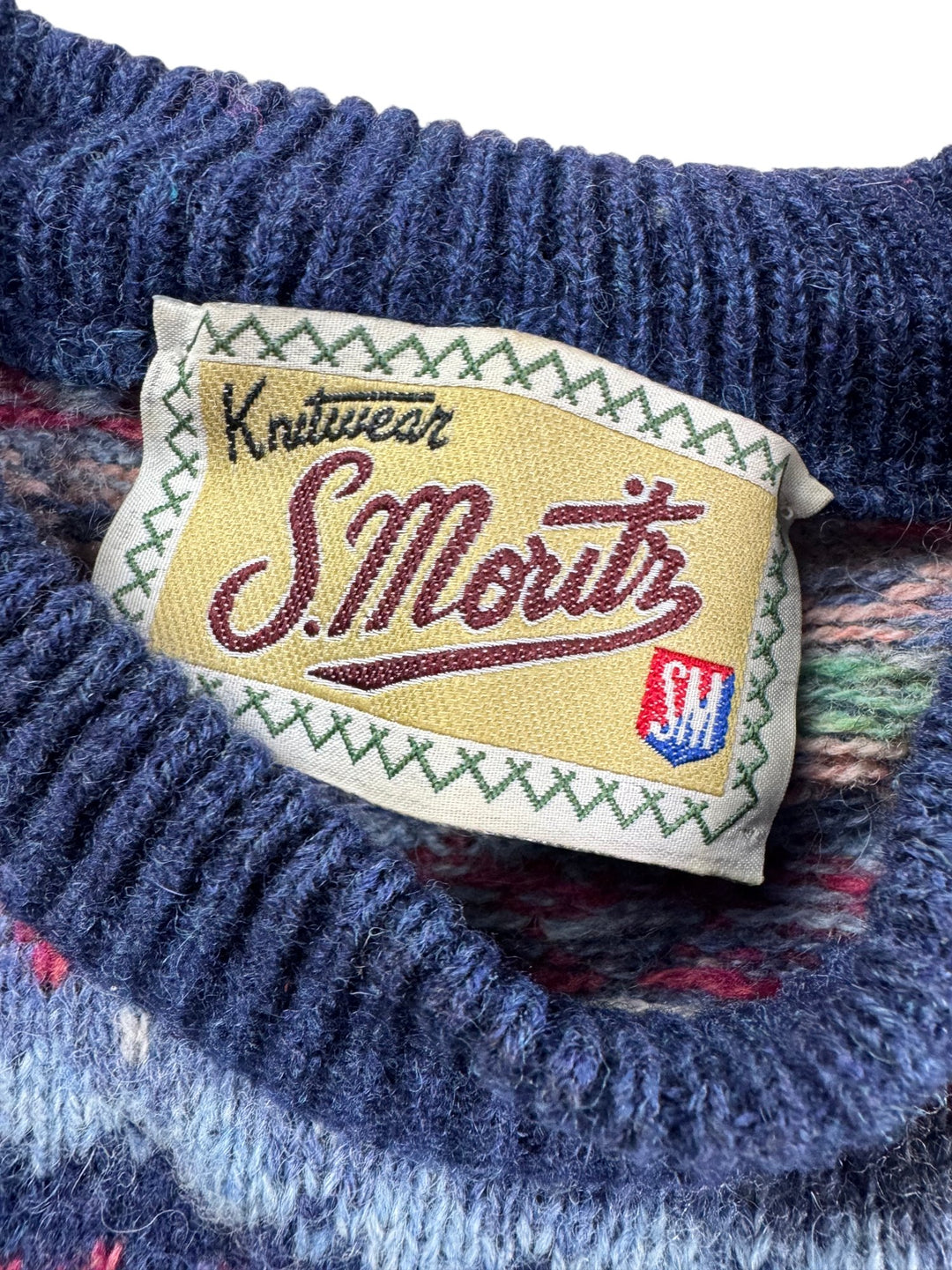 St Moritz Multicolor Wool Sweater - M - Think Vintage ltd
