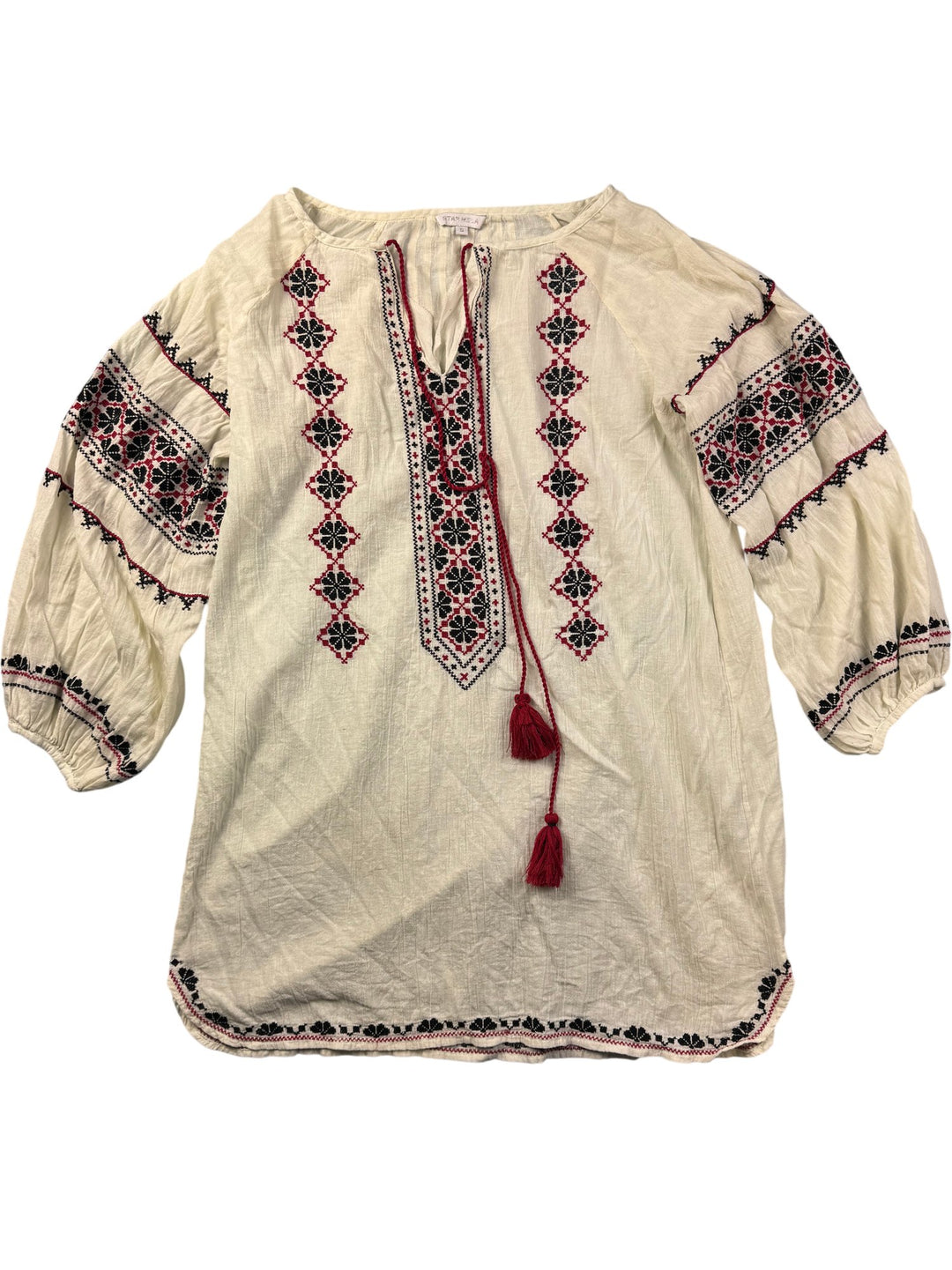 Star Mela Embroidered Blouse - L - Think Vintage ltd