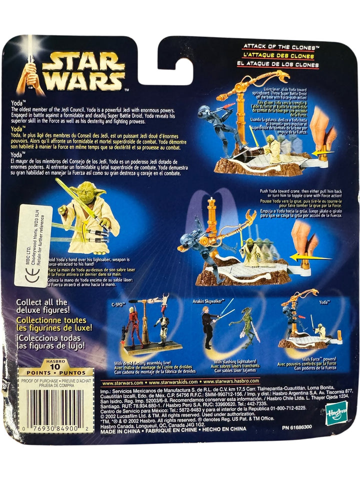 Star Wars Attack Of The Clones Yoda Action Figure