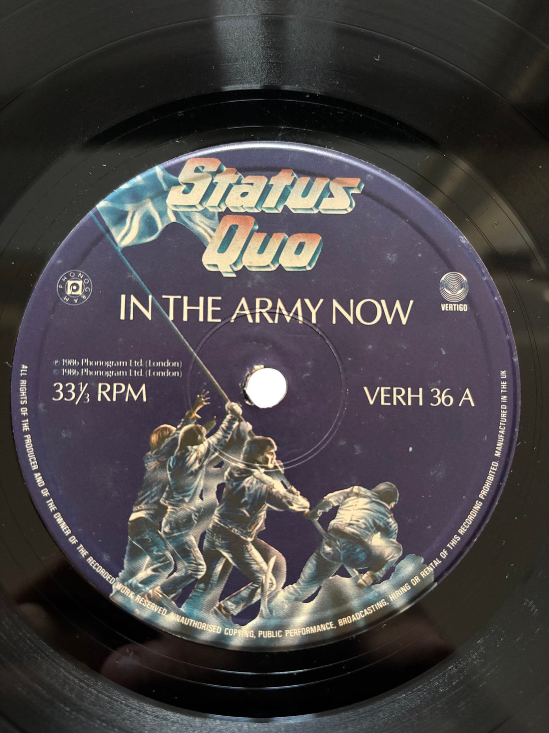 Status Quo In The Army Now Vinyl Record - Good - Think Vintage ltd