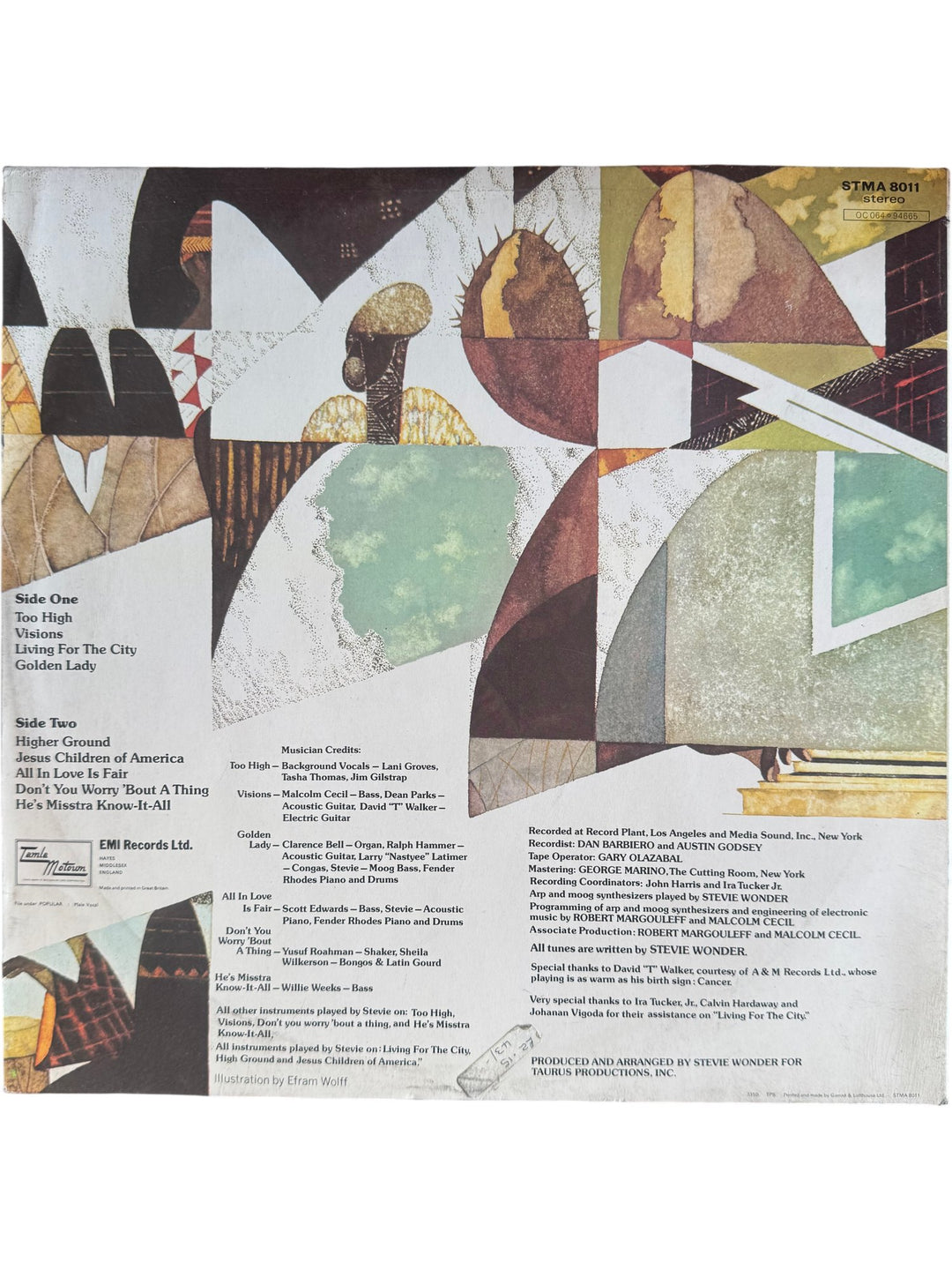 Stevie Wonder Innervisions LP - Very Good - Think Vintage ltd