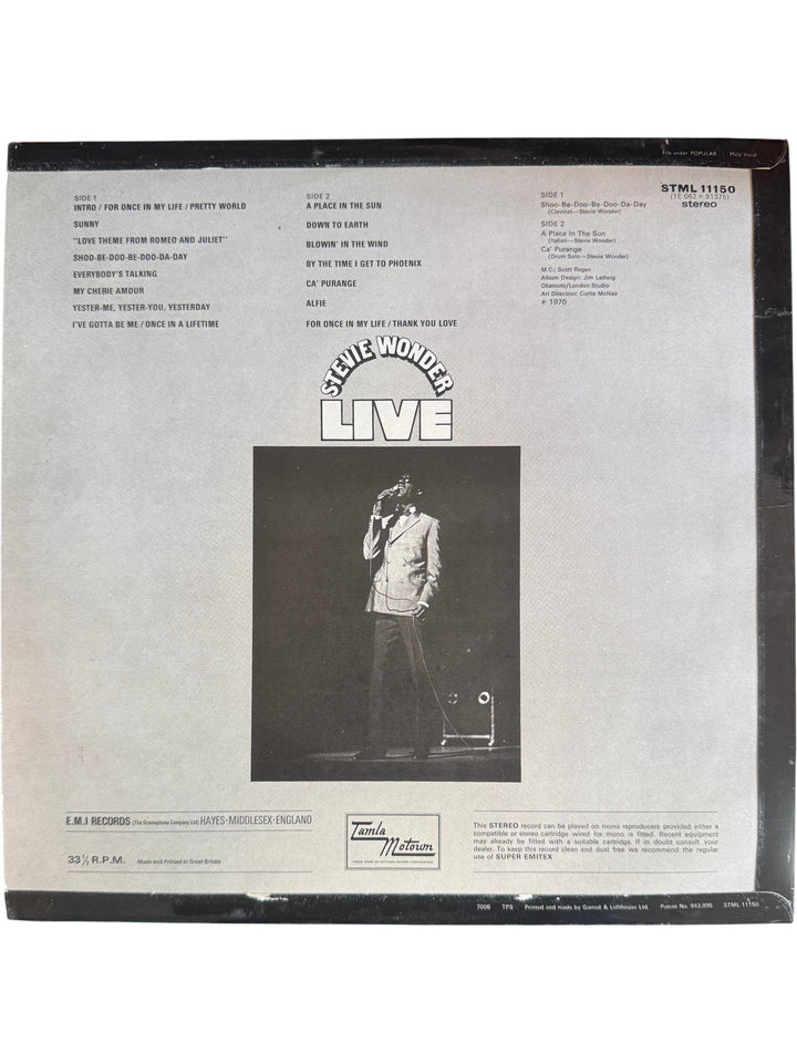 Stevie Wonder Live Vinyl Record - Very Good - Think Vintage ltd