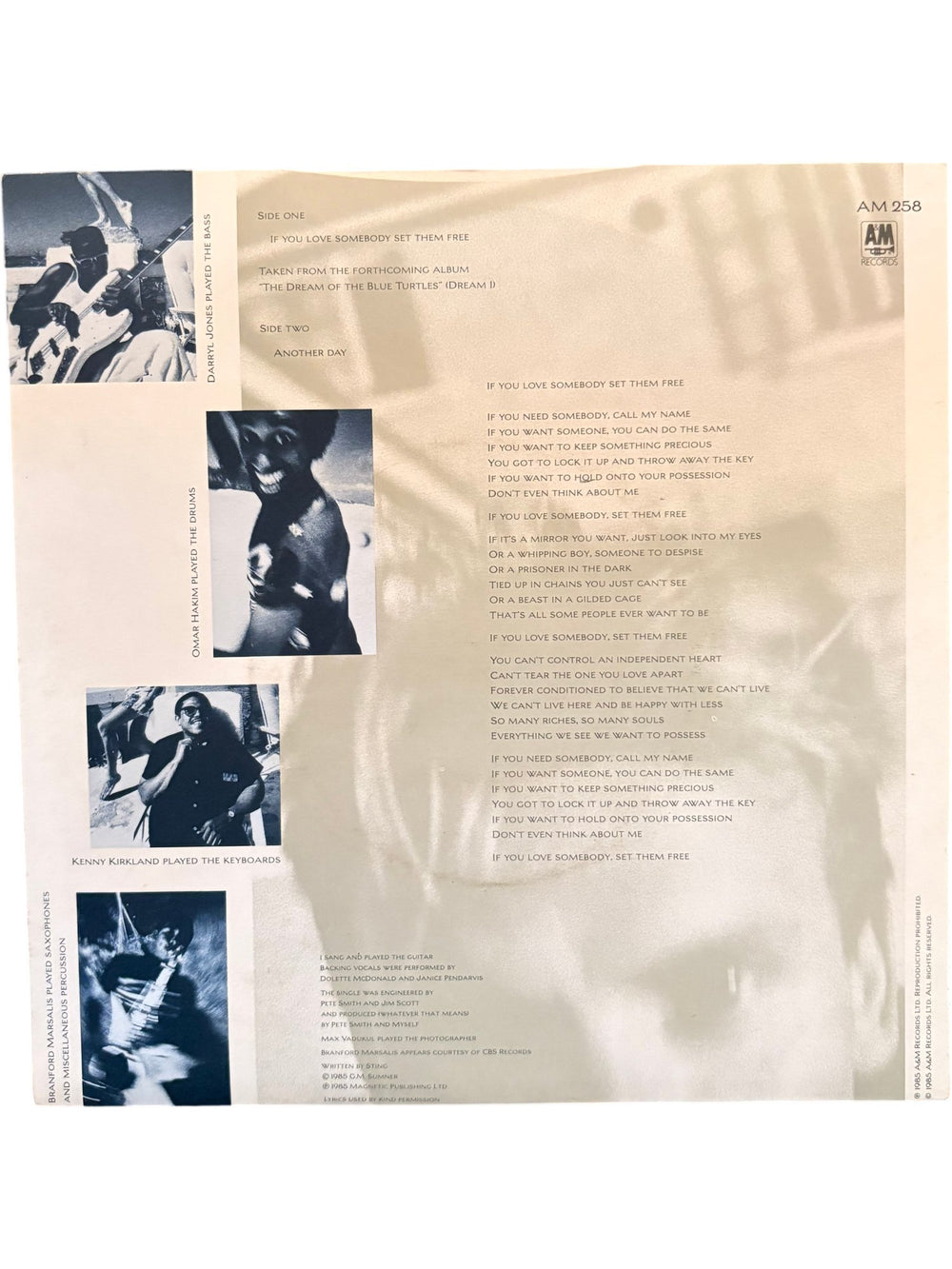 Sting If You Love Somebody Set Them Free Vinyl Record - Good - Think Vintage ltd