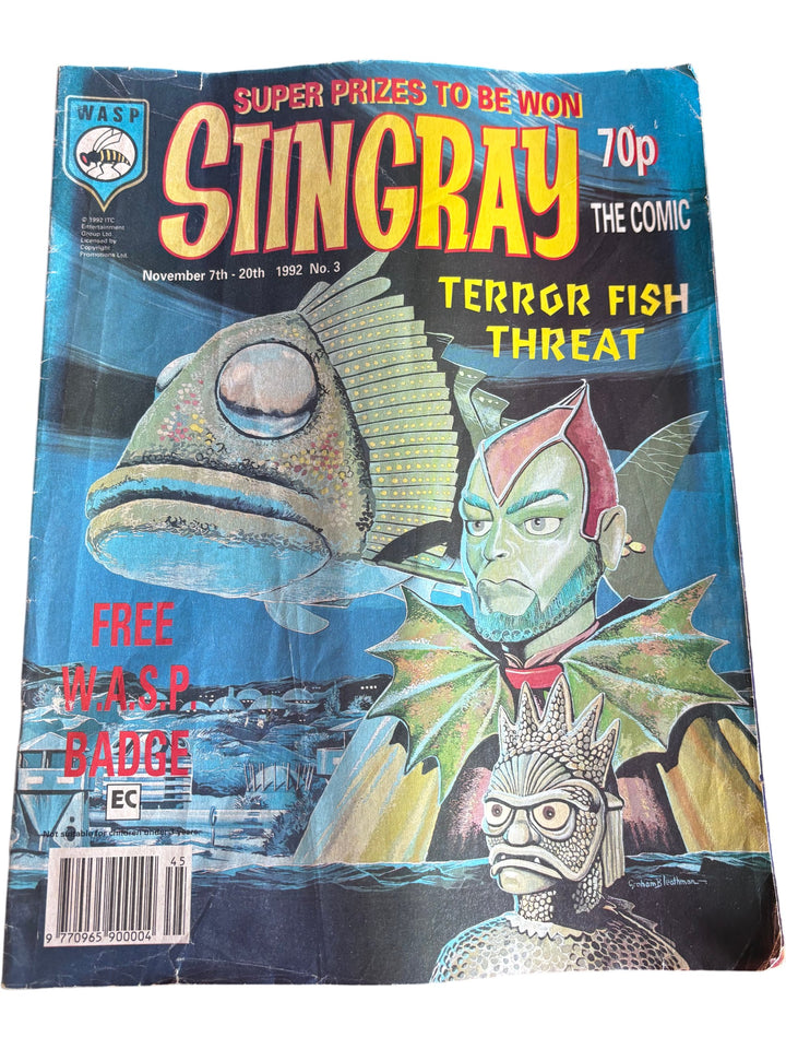 Stingray Comic Terror Fish Threat November 1992 Thunderbirds Collectable - Think Vintage