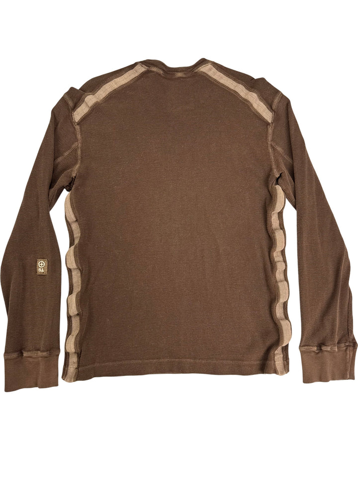 Stone Island Brown Long Sleeve Shirt - L - Think Vintage