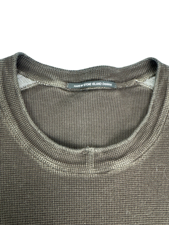 Stone Island Brown Long Sleeve Shirt - L - Think Vintage